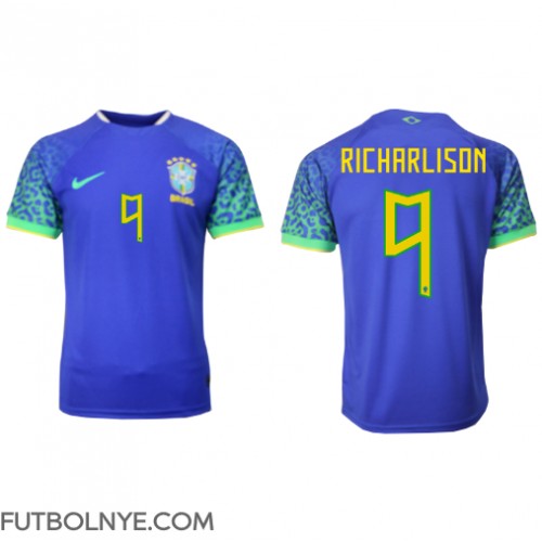 Camiseta Brasil Richarlison #9 Visitante Equipación Mundial 2022 manga corta